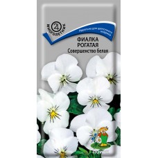 Фиалка рогатая Совершенство белая
