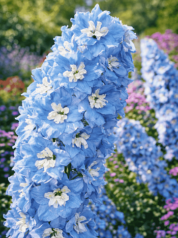 Дельфиниум  культурный Magic Fountains Sky Blue White