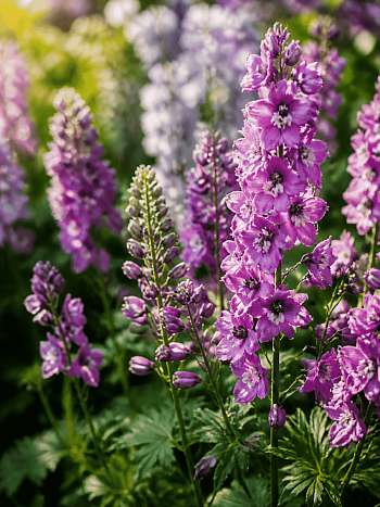 Дельфиниум  культурный M. F. Lilac Pink White Bee