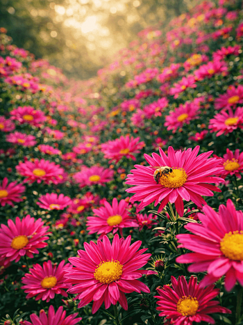 Астра ново-бельгийская Crimson Brocade