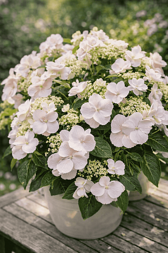 Гортензия пильчатая  Runaway Bride Snow White