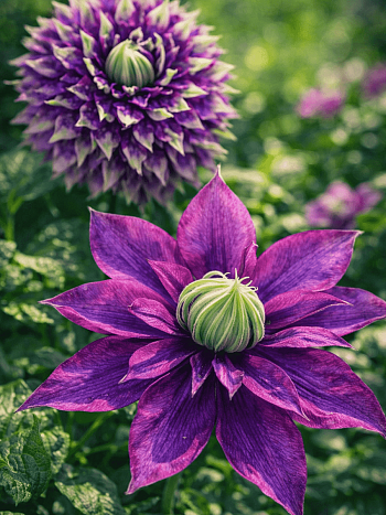 Клематис гибридный Taiga