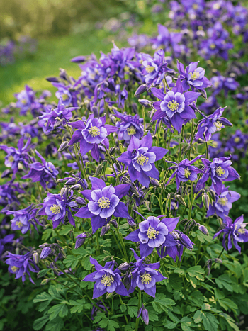 Аквилегия обыкновенная Early Bird Purple Blue