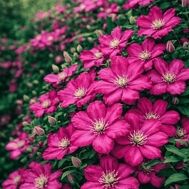 Клематис гибридный Ville de Lyon