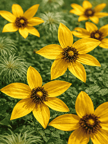 Клематис гибридный Golden Tiara