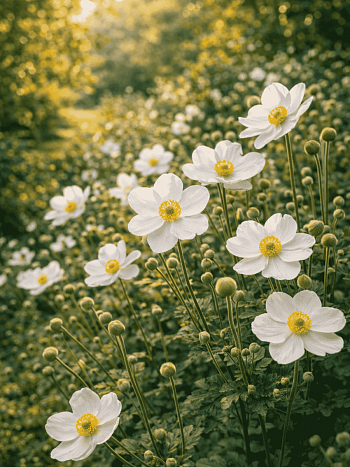 Анемона японская Honorine Jobert