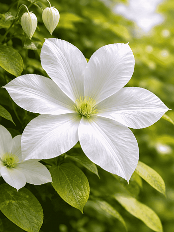 Клематис  Snow Storm