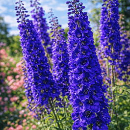 Дельфиниум  культурный M. F. Dark Blue with Black Bee