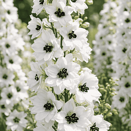 Дельфиниум  культурный M. F. White Dark Bee