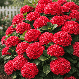 Гортензия Macrophylla red