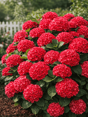 Гортензия Macrophylla red