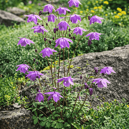 Аквилегия бесшпорцевая Ecalcarata