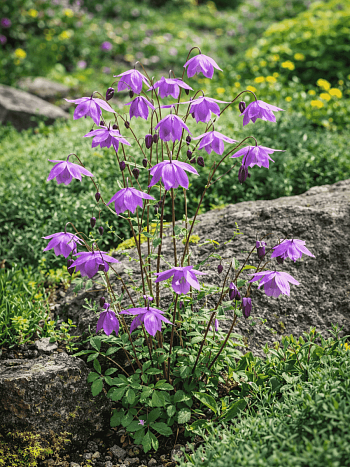 Аквилегия бесшпорцевая Ecalcarata