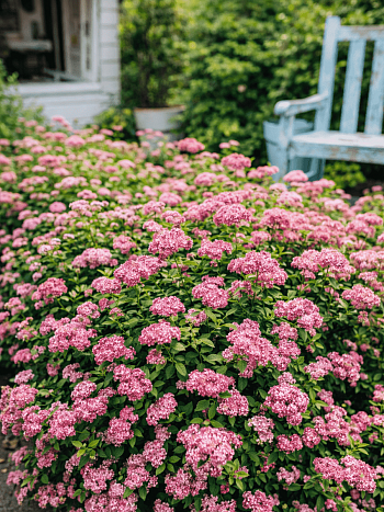 Спирея березолистная Pink Sparkler
