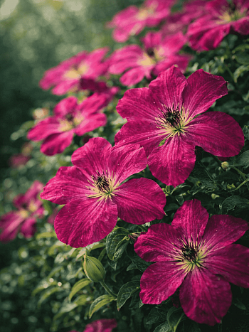 Клематис гибридный Carmencita