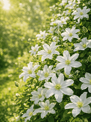 Клематис гибридный Huldine