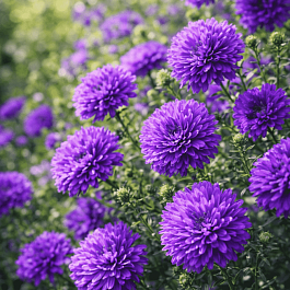 Астра Ново-бельгийская Henry I Purple