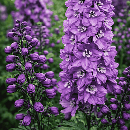 Дельфиниум  культурный M. F. Deep Rose whith White Bee