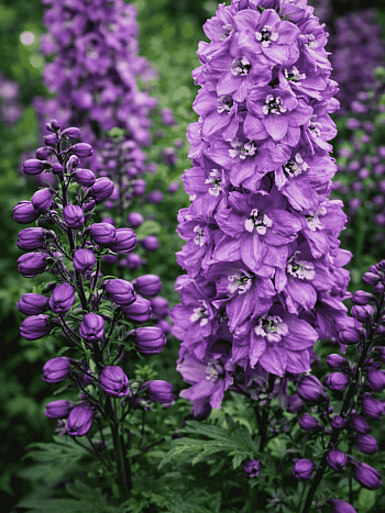 Дельфиниум  культурный M. F. Deep Rose whith White Bee