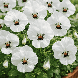 Виола рогатая  Sorbet XP White Blotch