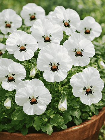 Виола рогатая  Sorbet XP White Blotch