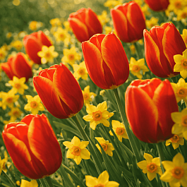 Подарочный набор Нарцисс +Тюльпан