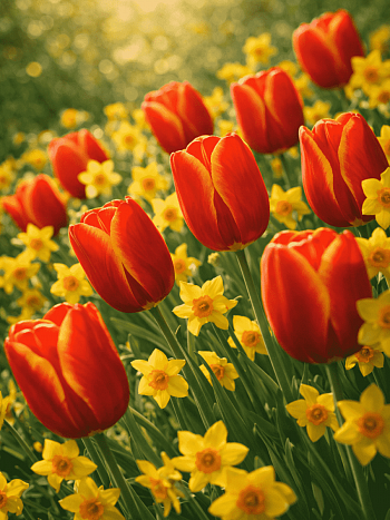 Подарочный набор Нарцисс +Тюльпан