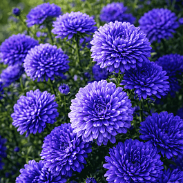 Астра Ново-бельгийская Henry I Blue