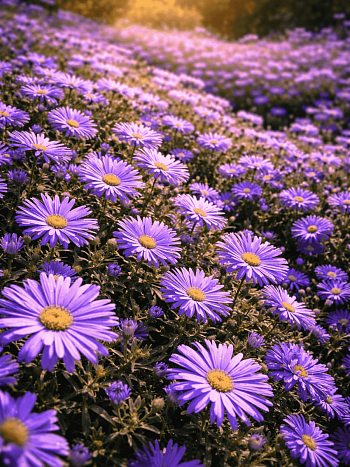 Астра кустарниковая Professor Anton Kippenberg