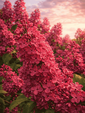 Сирень обыкновенная Красная Москва