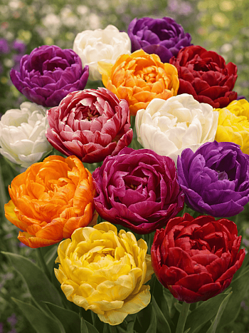 Тюльпан Махровый Смесь Окрасок
