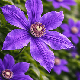 Клематис цельнолистный Сизая Птица