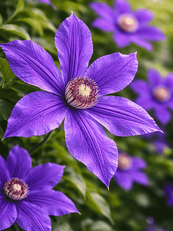 Клематис цельнолистный Сизая Птица