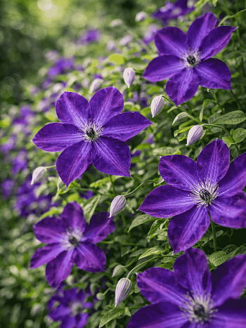 Клематис гибридный Night Veil