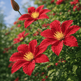 Клематис Scarlet Windmill