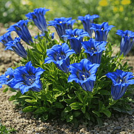 Горечавка бесстебельная