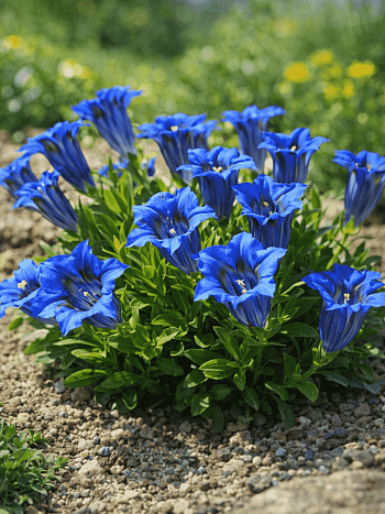 Горечавка бесстебельная