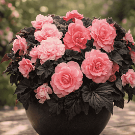 Бегония клубневая Mocca Light Pink Shades