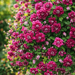 Клематис гибридный Purpurea Plena Elegans