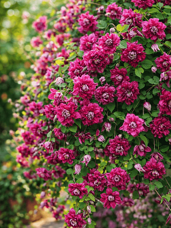 Клематис гибридный Purpurea Plena Elegans