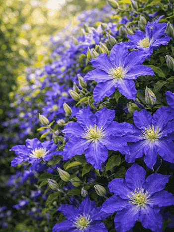 Клематис гибридный Blue Pillar