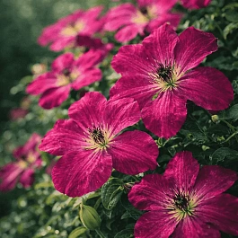 Клематис гибридный Carmencita