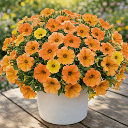 Петуния  Cascadian Indian Summer кашпо