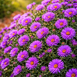 Астра новоанглийская Purple Dome