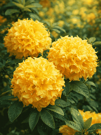 Азалия крупноцветковая Yellow Pom Pom