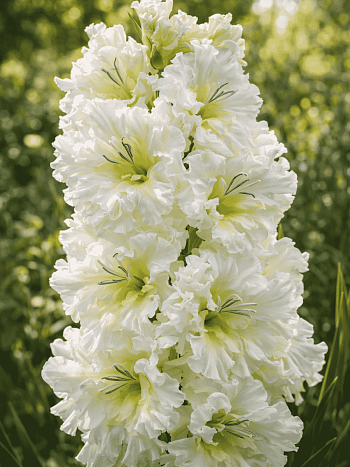 Гладиолус Snowy Frizzle