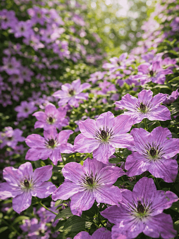 Клематис гибридный Morning Sky